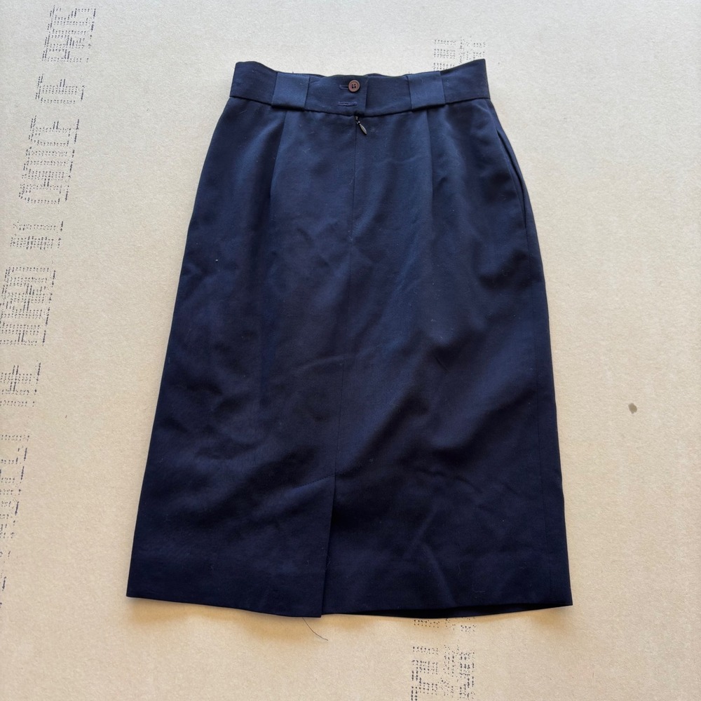 Vintage Early 2000s Office siren Wool Pencil Skirt